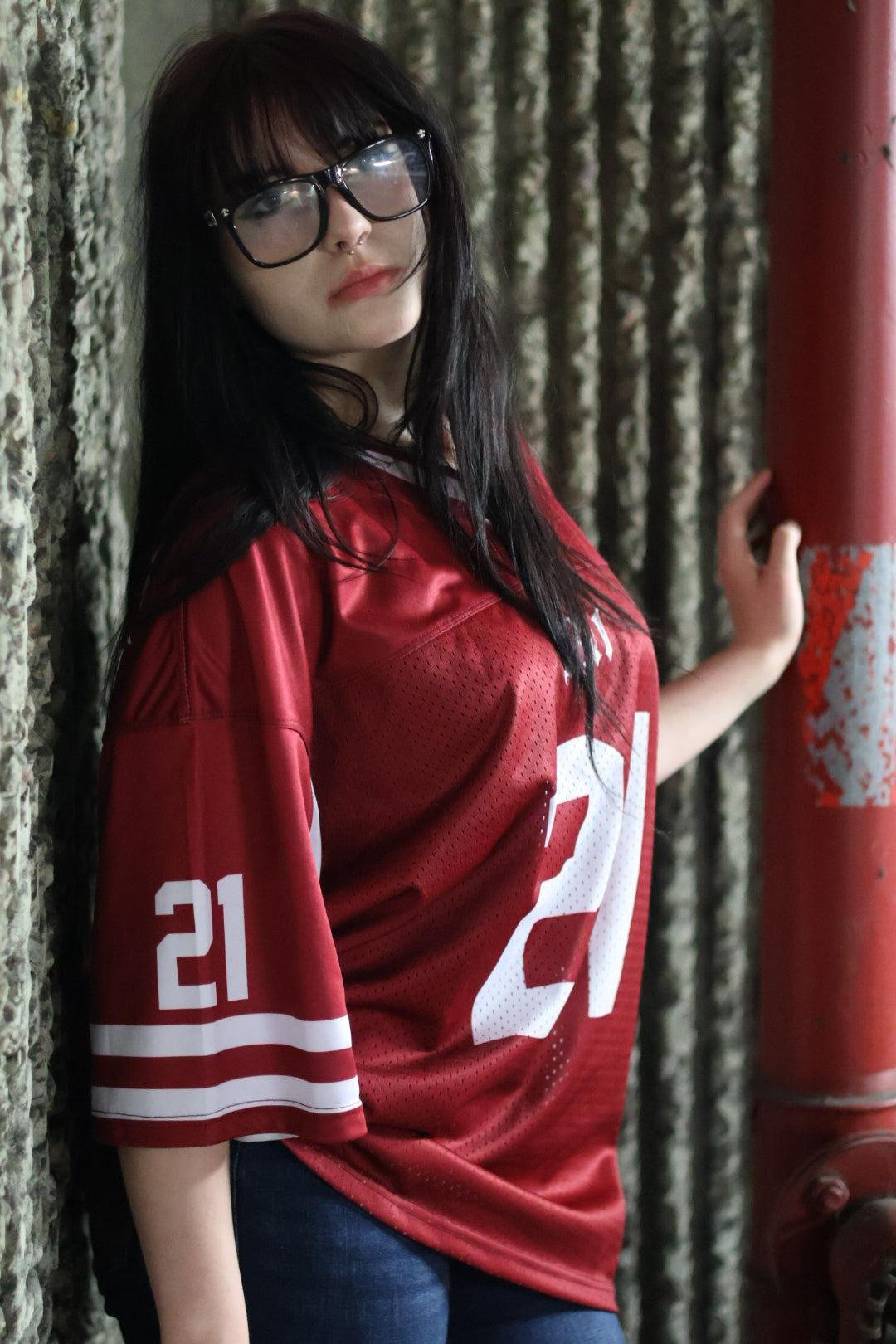 Boxy sports jersey
